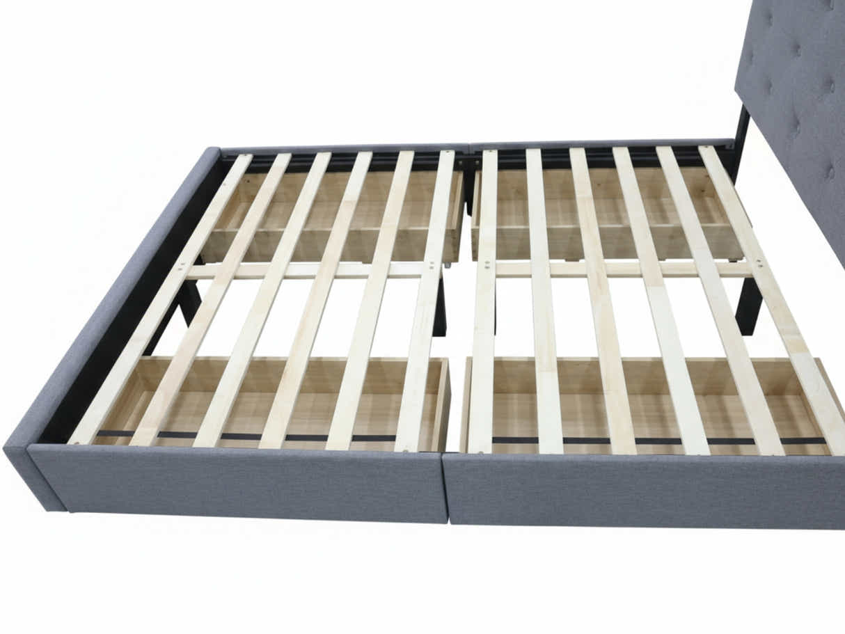 Cleva Bed Frame with Drawers - Double