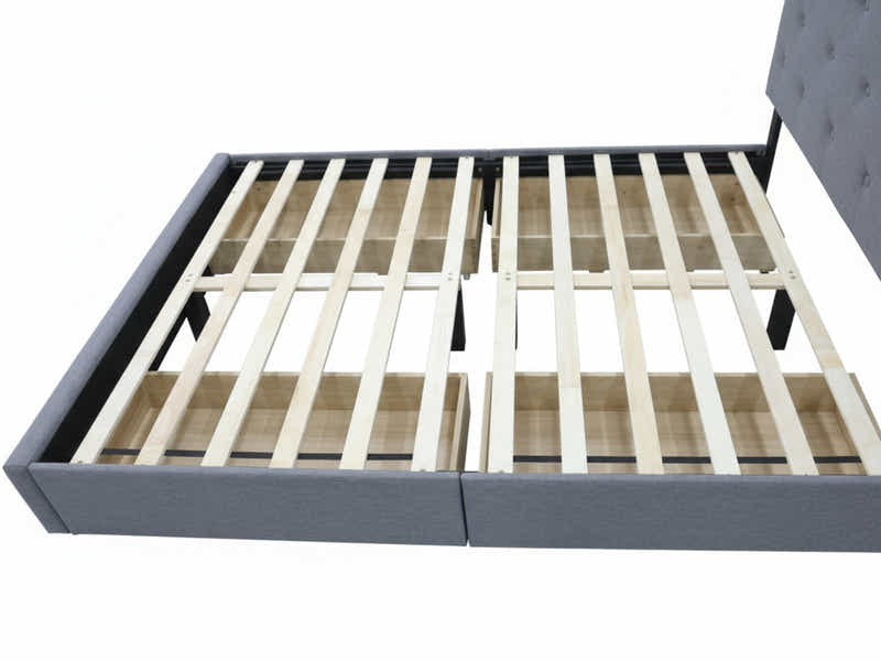 Cleva Bed Frame with Drawers - Double
