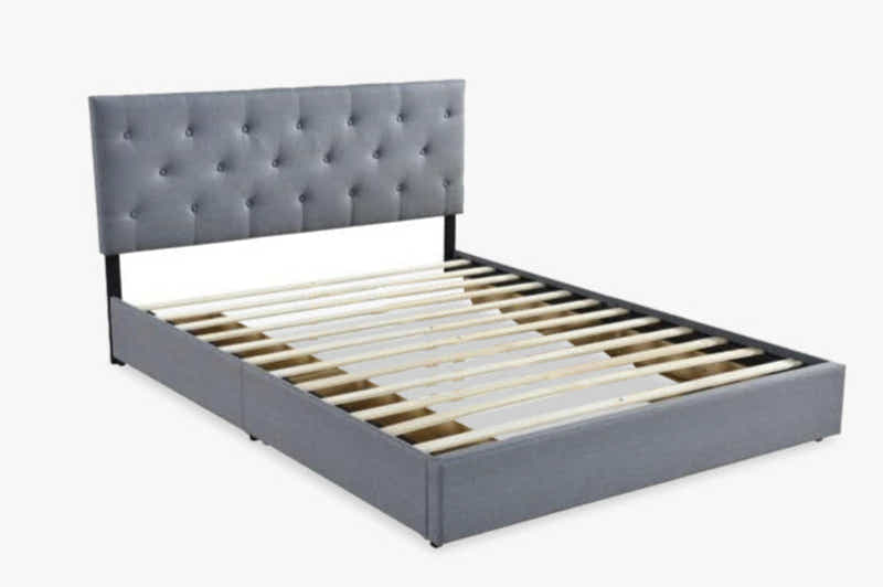 Cleva Bed Frame with Drawers - Double