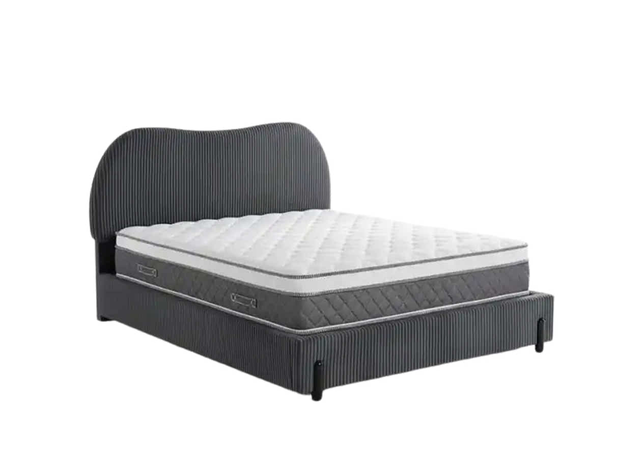 Arna Bed Frame Grey & MEM23 Mattress - Double