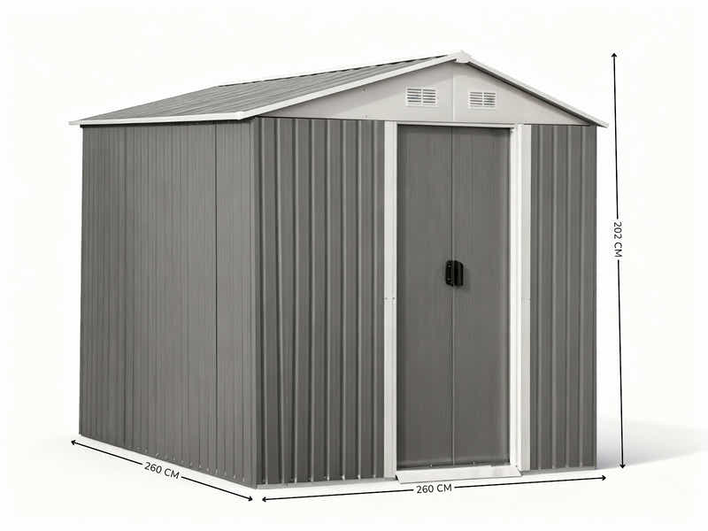 Galvanized Steel Garden Shed 8ft x 8ft