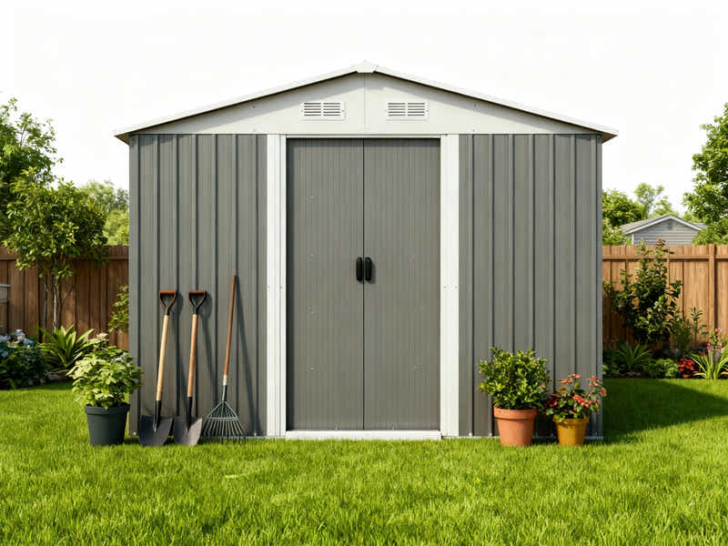 Galvanized Steel Garden Shed 8ft x 8ft