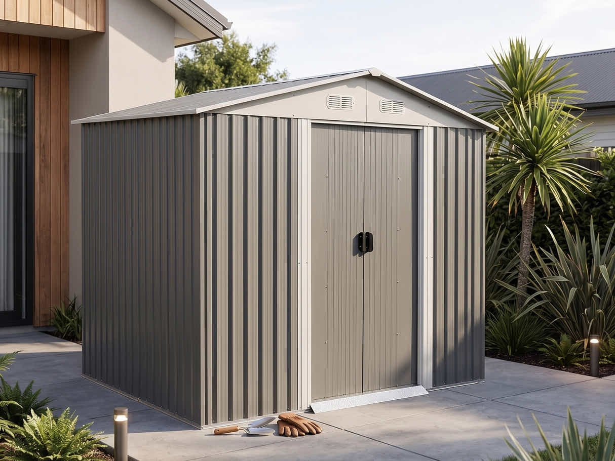 Galvanized Steel Garden Shed 6ft x 8ft