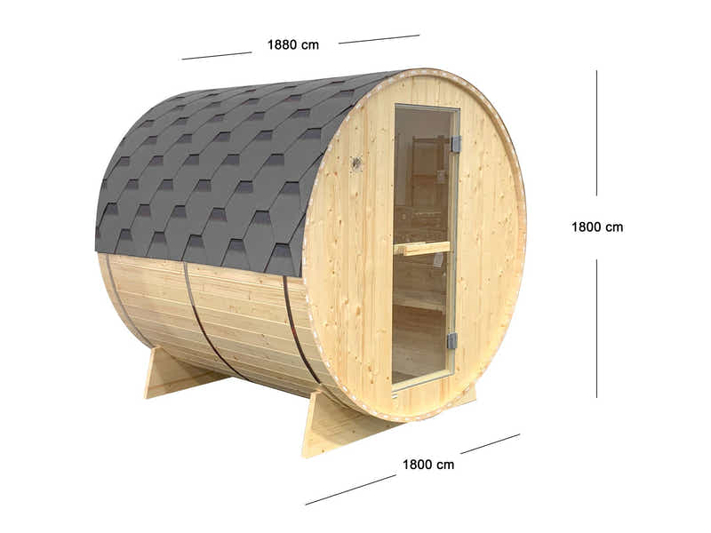 Ember 4-Person Outdoor Barrel Sauna