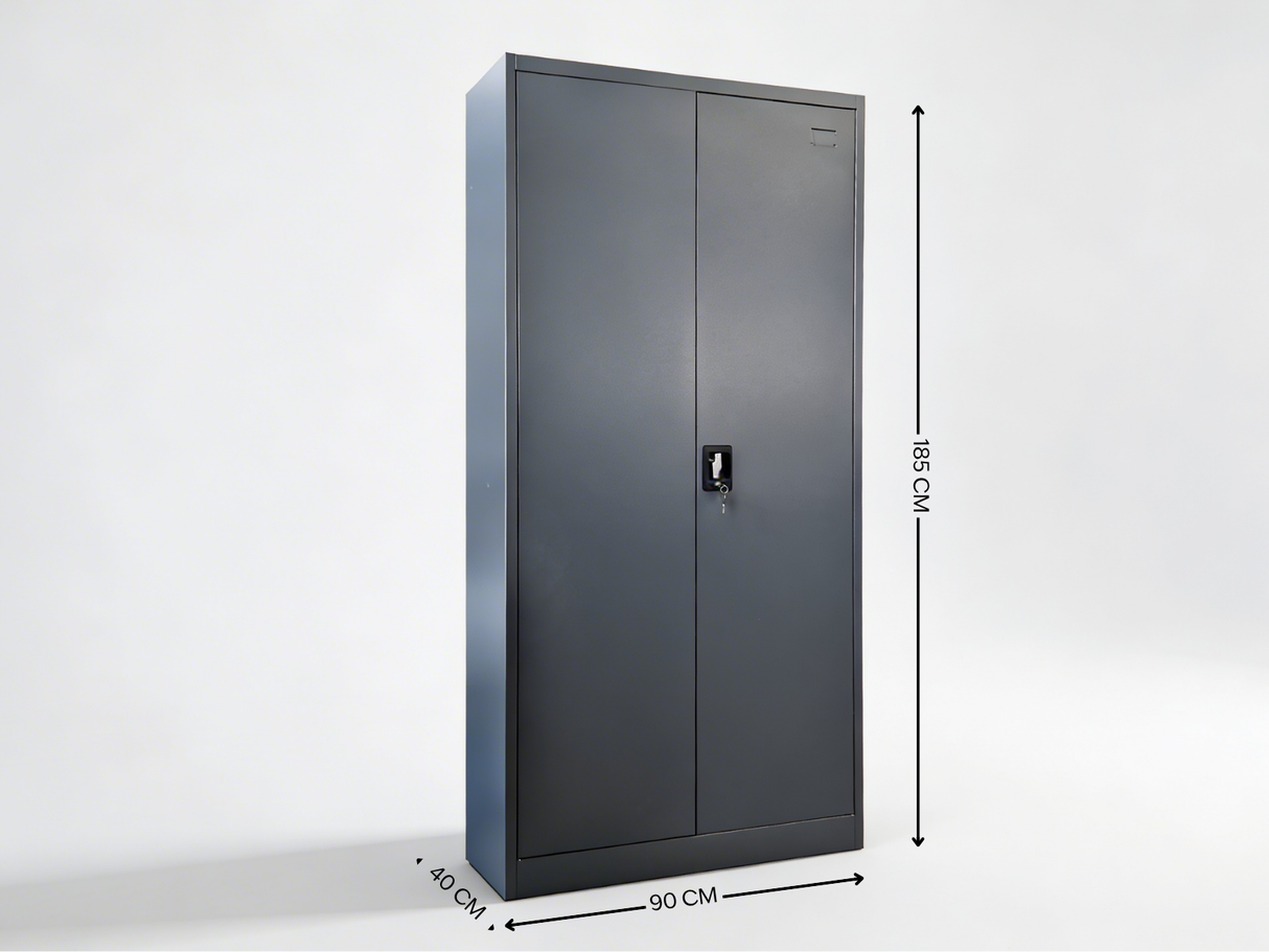 Lockable Steel Garage Storage Cabinet - 185 cm