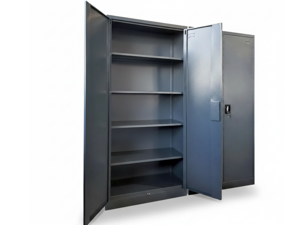 Lockable Steel Garage Storage Cabinet - 185 cm