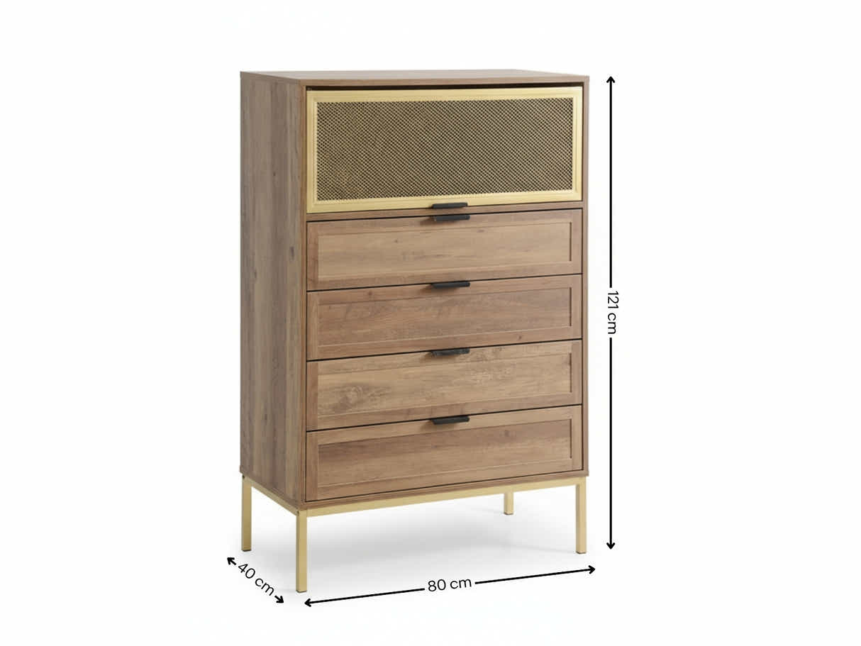 Olveston 5-Drawer Tallboy