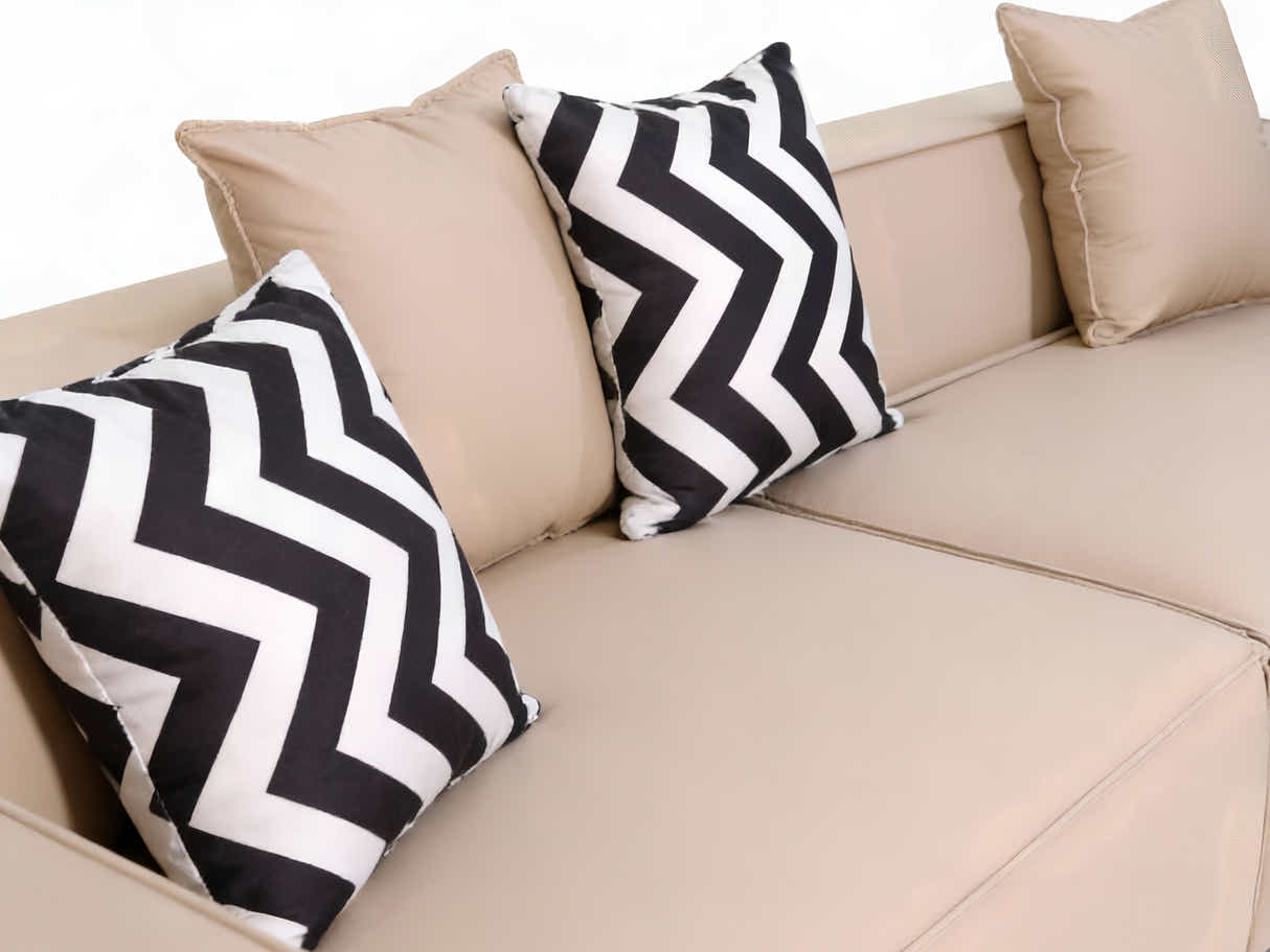 Loretta PU Leather Sofa - Beige