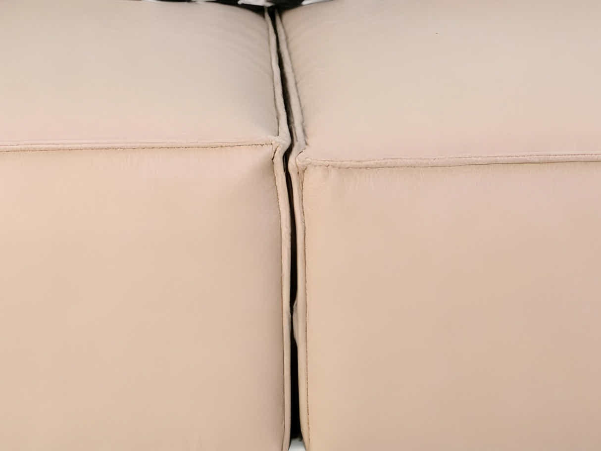 Loretta PU Leather Sofa - Beige
