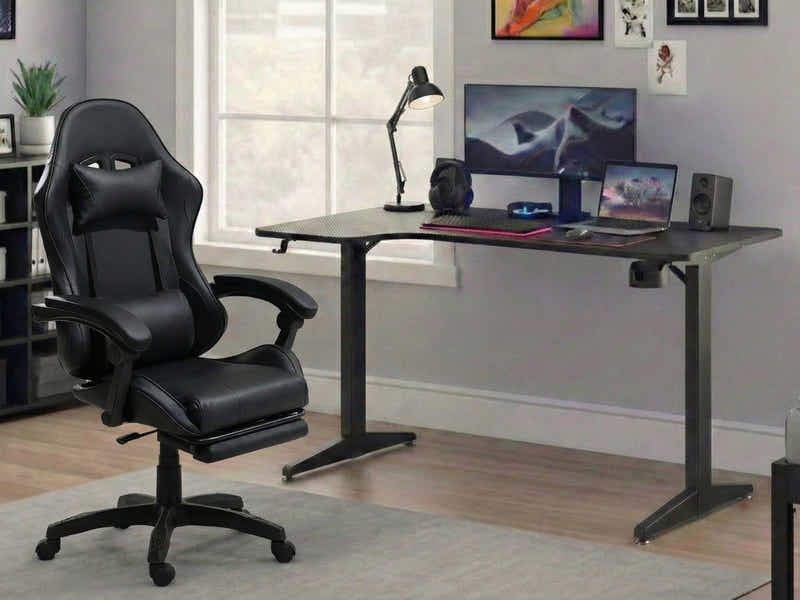 Gaming Table L2L LEFT 160CM & Faron Gaming Chair PVC Black