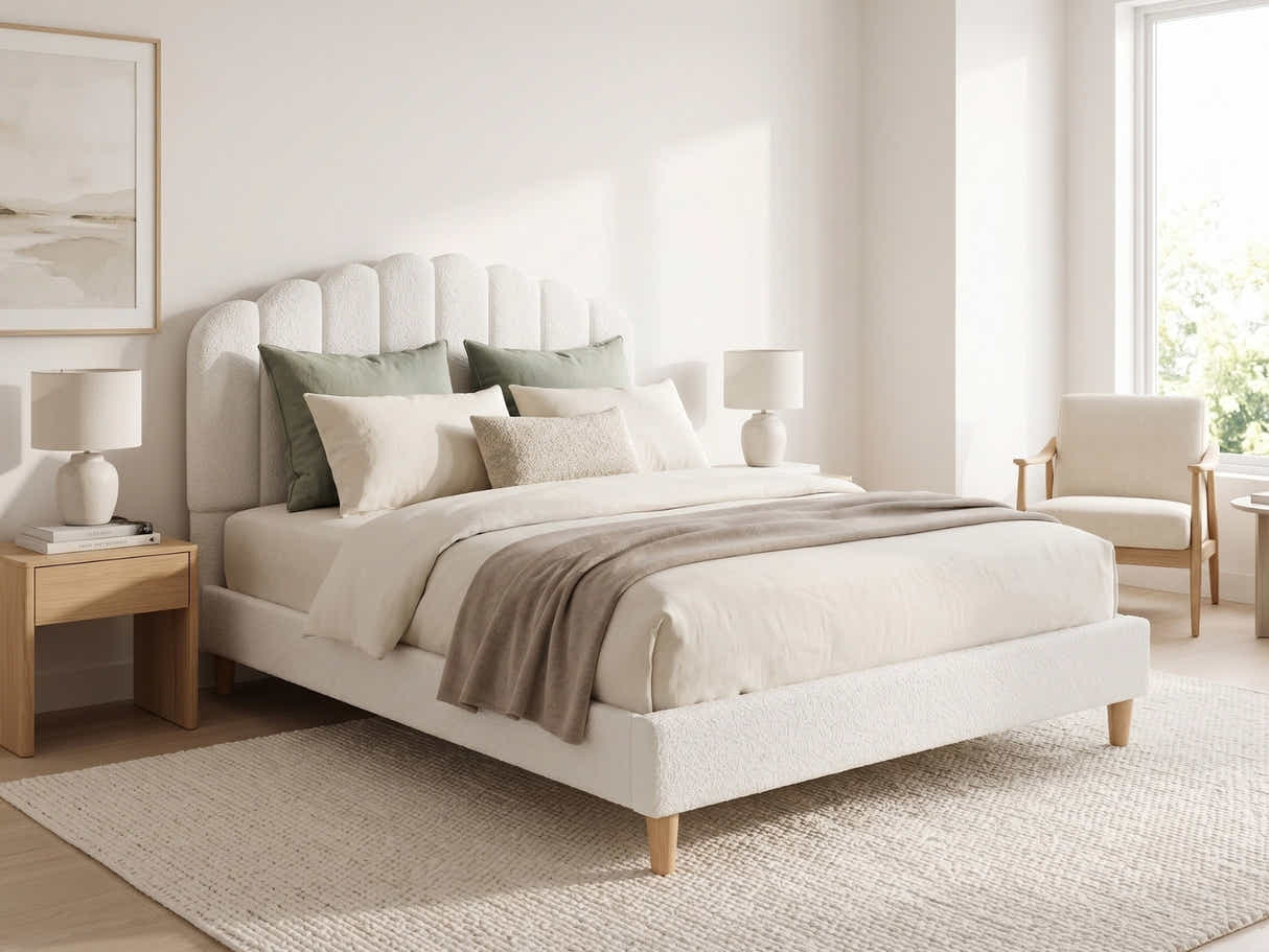 Shelley Boucle Bed Frame - Queen