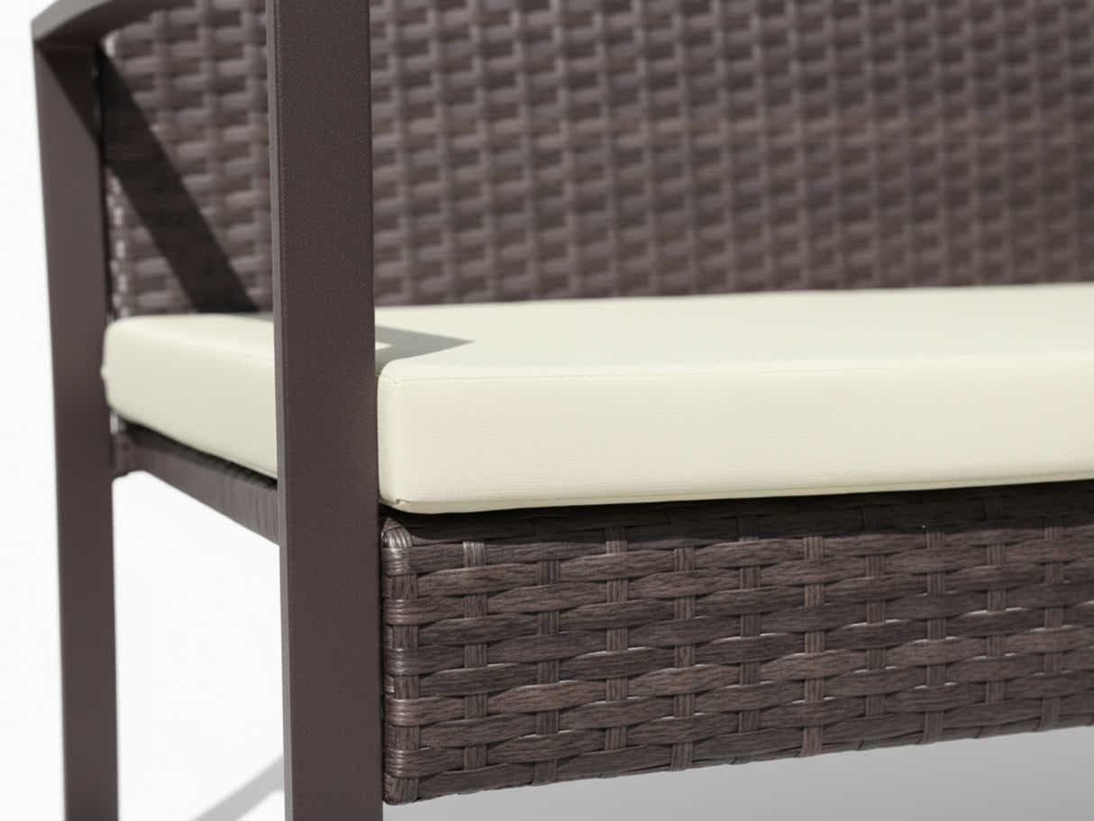 Thea 4-Piece Outdoor Set - Brown + White