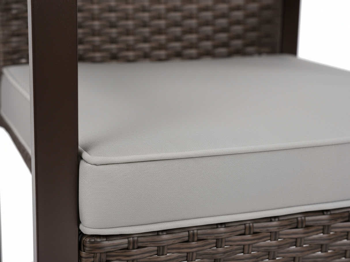 Livonia Outdoor Rattan Set - Brown + Grey