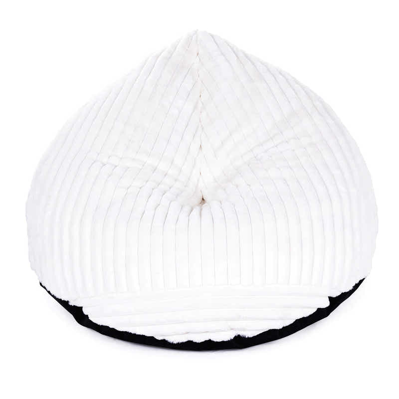 Leaf-Shaped Foam Bag Chair - White