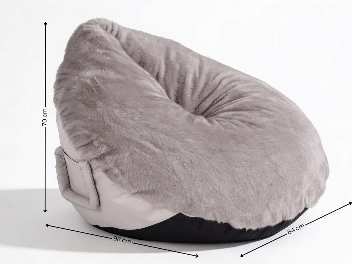 Leaf-Shaped Foam Bag Chair - Brown