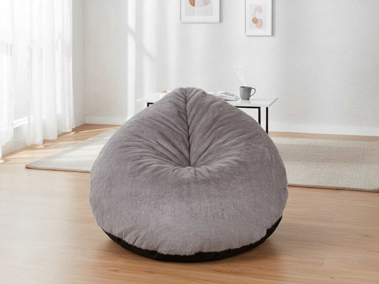 Leaf-Shaped Foam Bag Chair - Brown