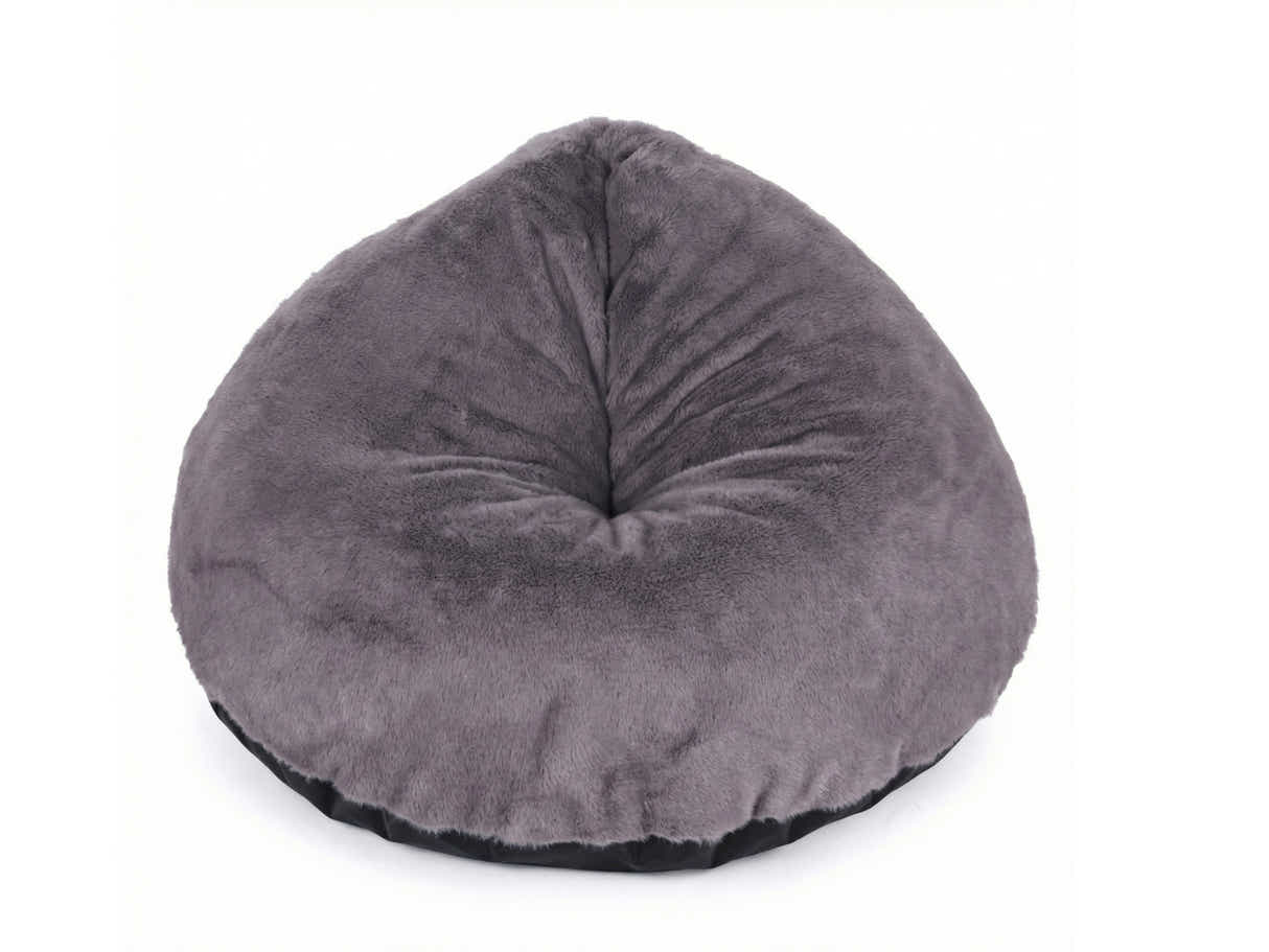 Leaf-Shaped Foam Bag Chair - Grey