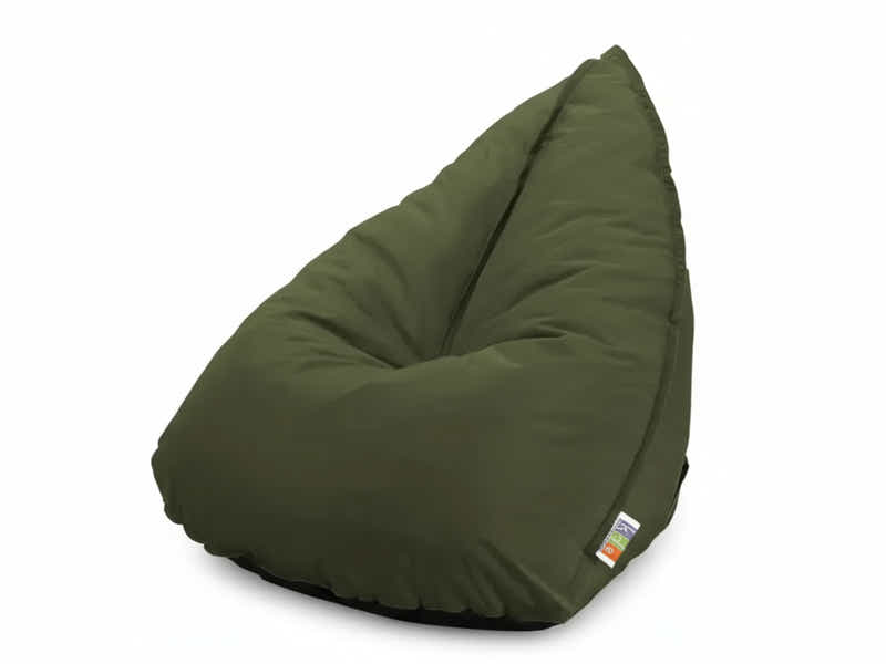 Outdoor Triangle Foam Bag Chair - Olive Green