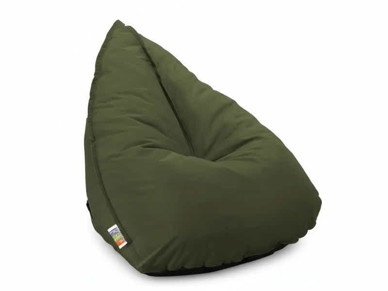 Outdoor Triangle Foam Bag Chair - Olive Green