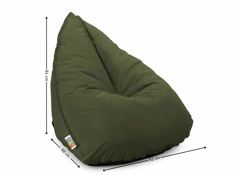 Outdoor Triangle Foam Bag Chair - Olive Green