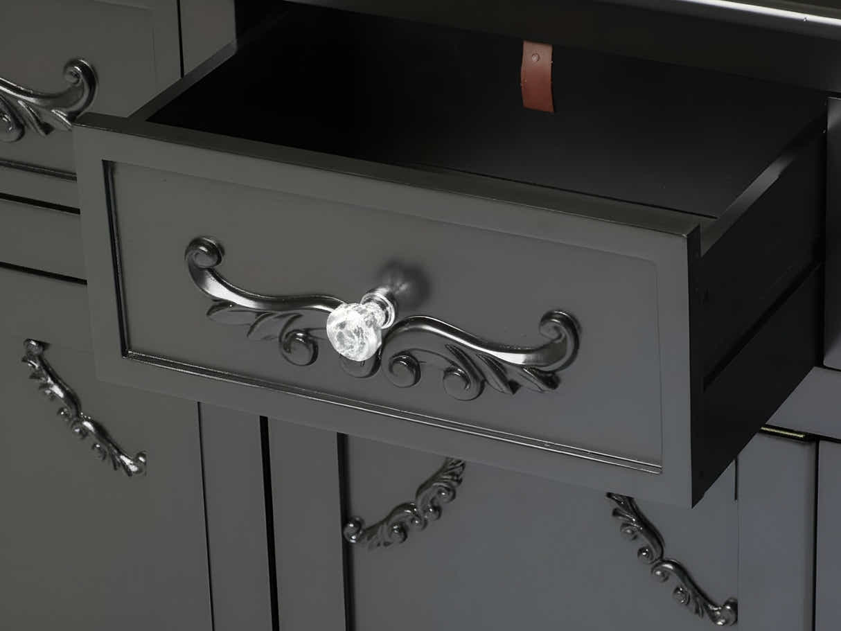 Wood Buffet Table with Drawers & Cabinets - 105 cm