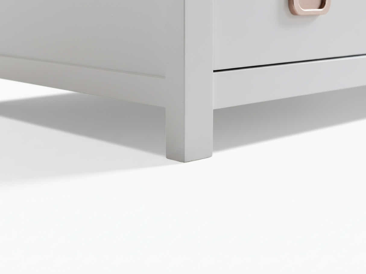 3-Piece Solid Wood Coffee Table Set - White