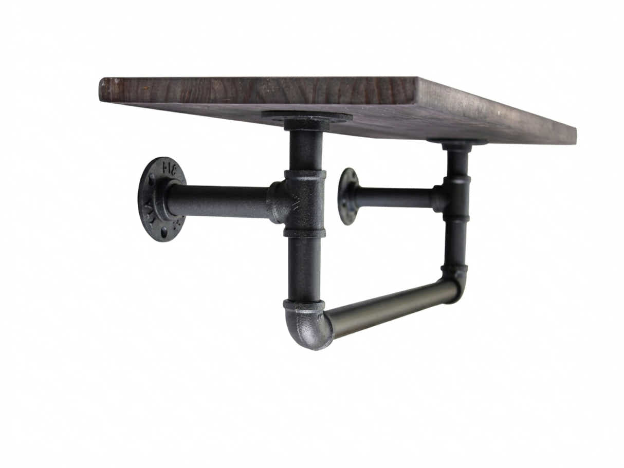 Pipe Shelf with Towel Rack
