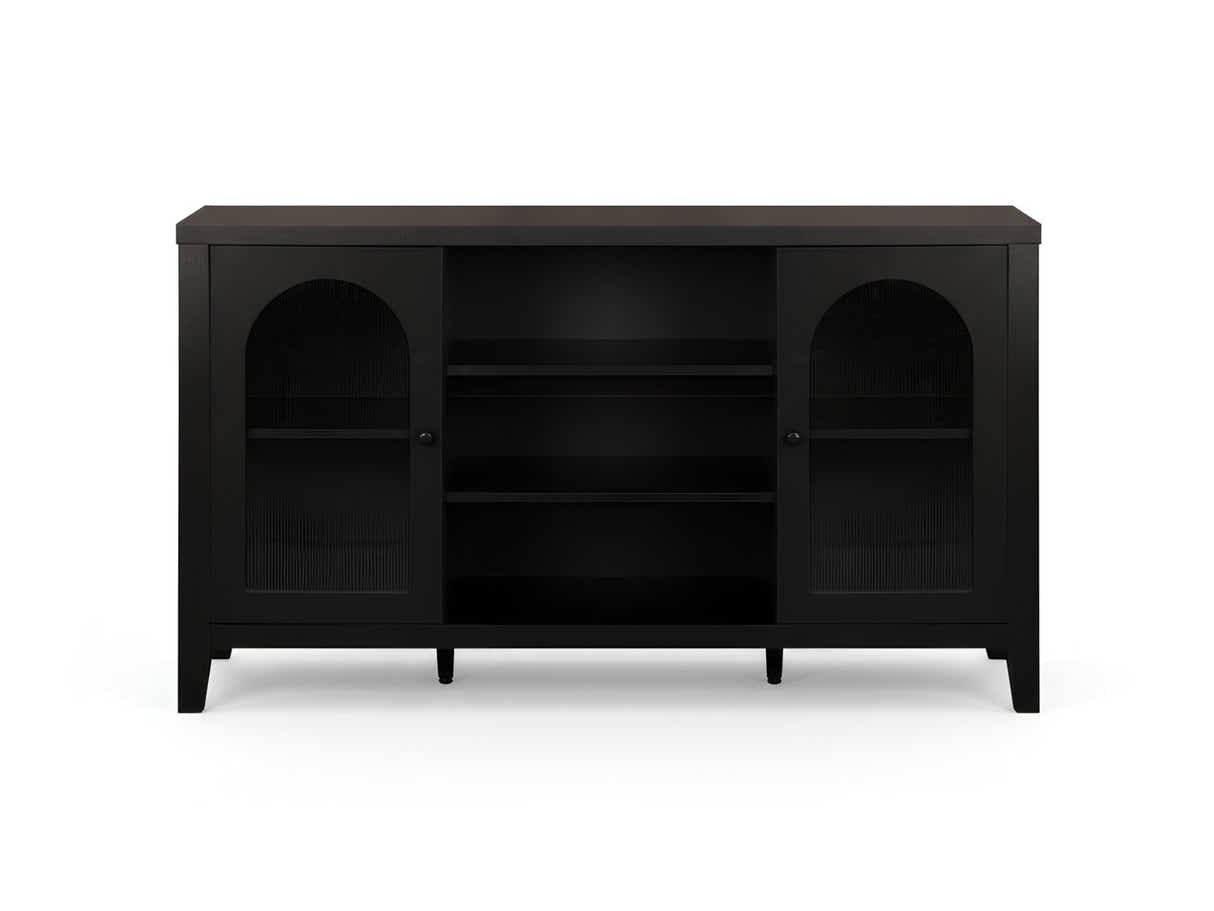 Cambre Black Sideboard with Glass Door - 120 cm