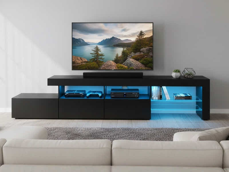 Glansig LED Entertainment Unit - 220 cm