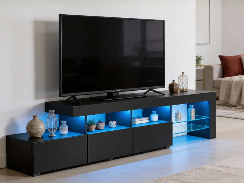 Glansig LED Entertainment Unit - 220 cm