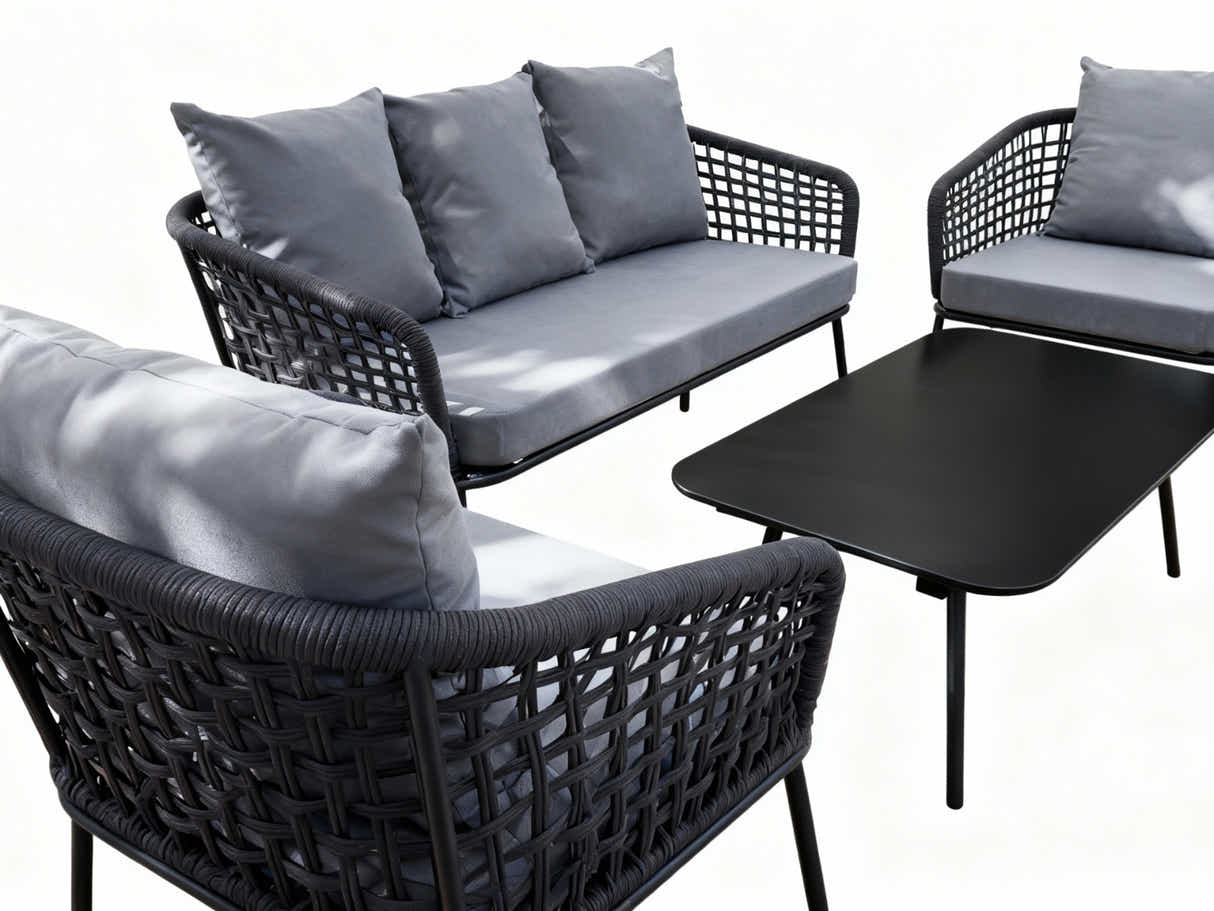 4-Piece Outdoor Sofa Set - Grey