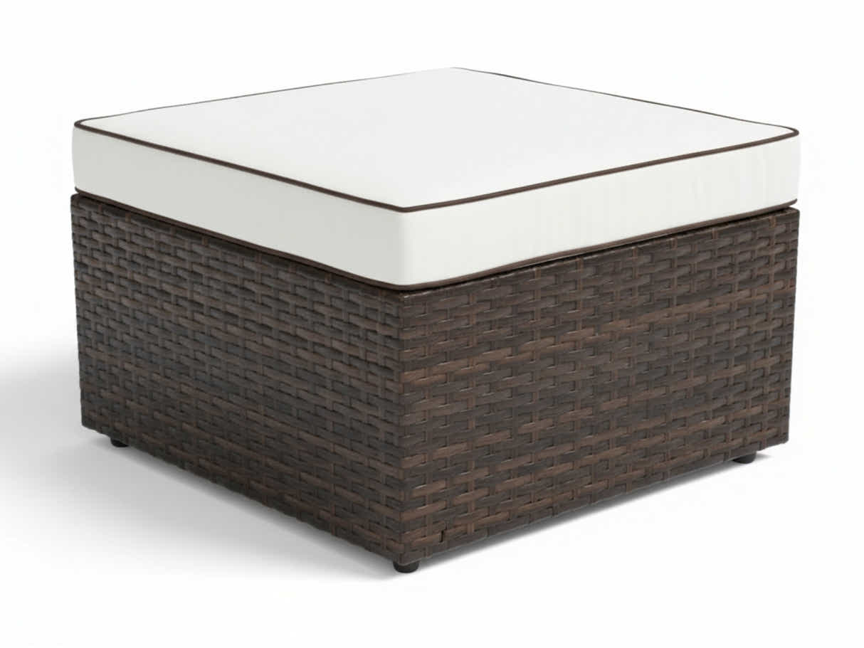 Hampton 4-Piece Outdoor Sofa Set - Brown + Cream