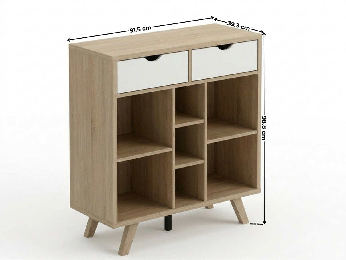Sideboard / Buffet with Open Shelves - 91 cm