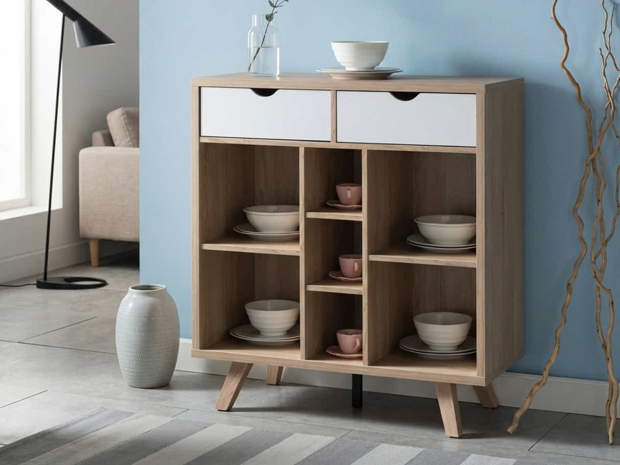 Sideboard / Buffet with Open Shelves - 91 cm