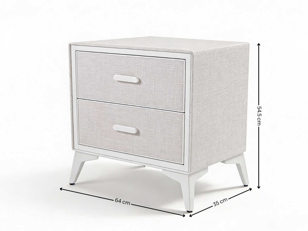 Delani Bedside Table - Cream