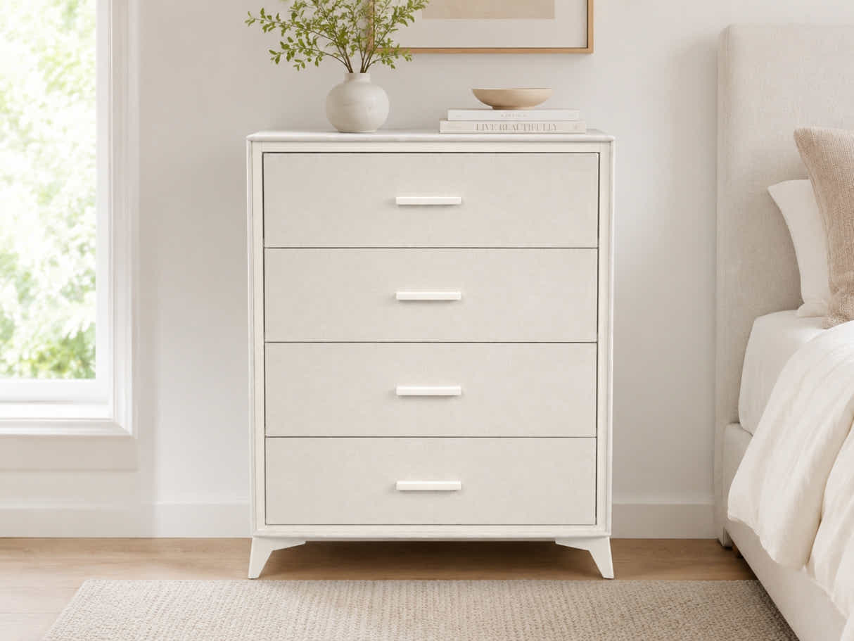 Delani 4-Drawer Tallboy - Cream
