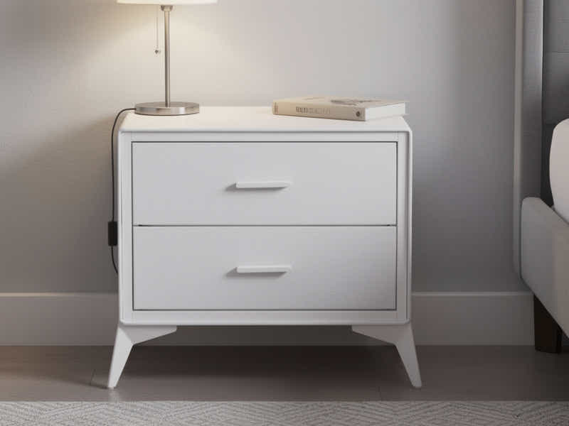 Delani Bedside Table - Cream