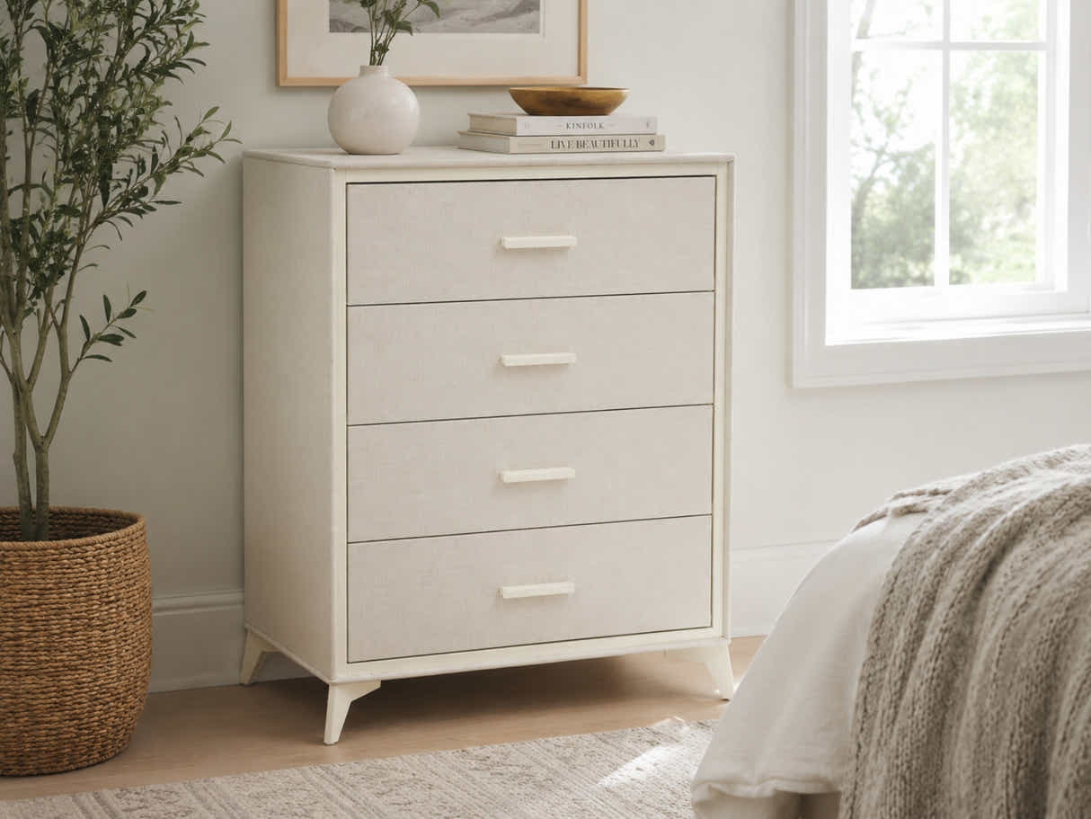 Delani 4-Drawer Tallboy - Cream