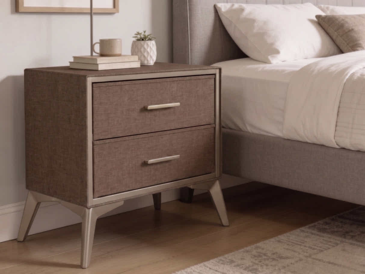 Delani Bedside Table - Brown