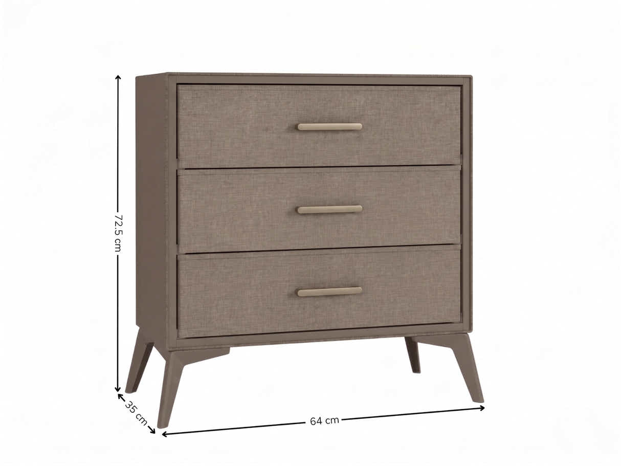 Delani 3-Drawer Chest - Brown