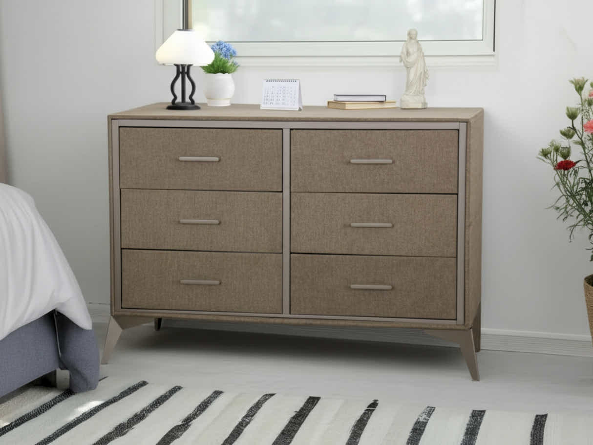 Delani 6-Drawer Lowboy - Brown