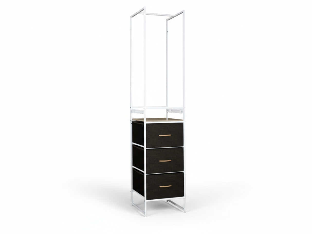 Delani Open Wardrobe with 3 Drawers