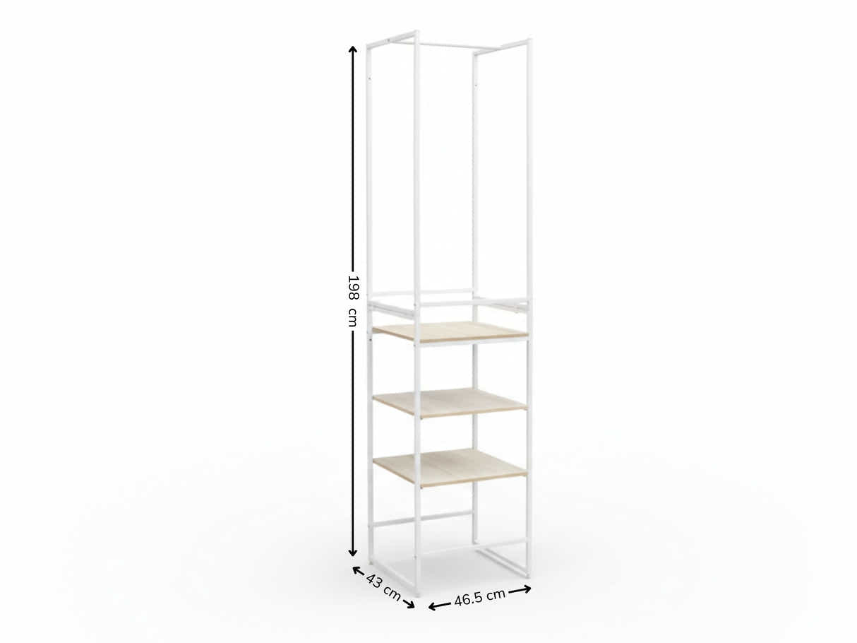 Delani Open Wardrobe with Shelves