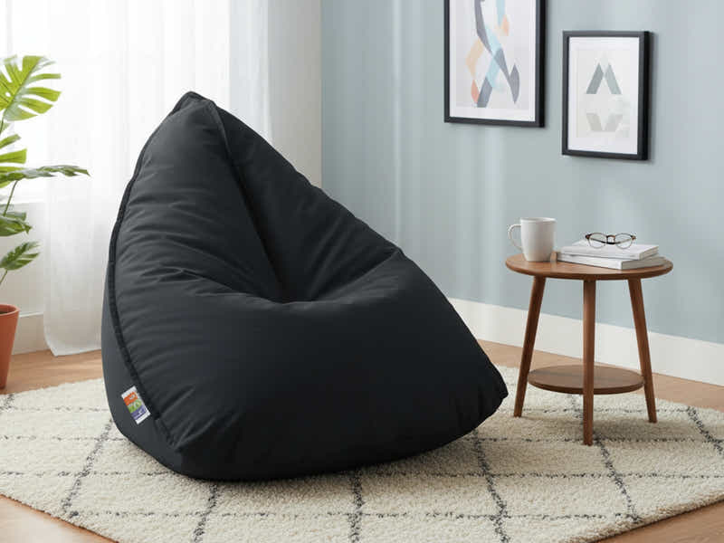 Outdoor Triangle Foam Bag Chair - Black