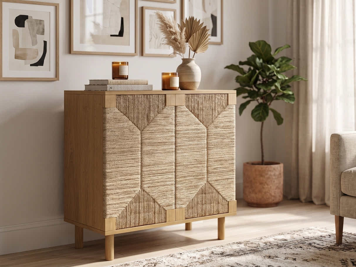 Natus Braided 2-Door Cabinet - 80 cm