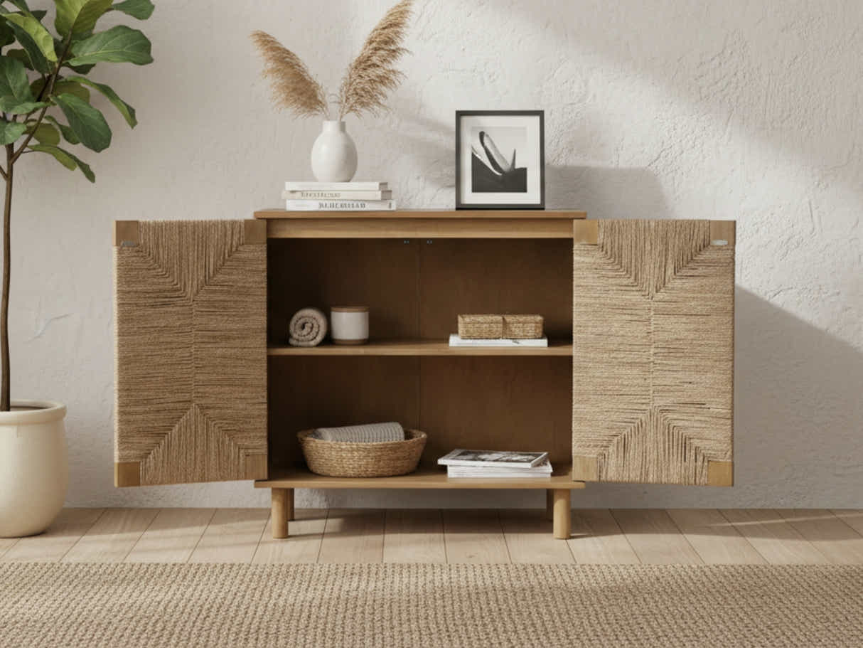 Natus Braided 2-Door Cabinet - 80 cm