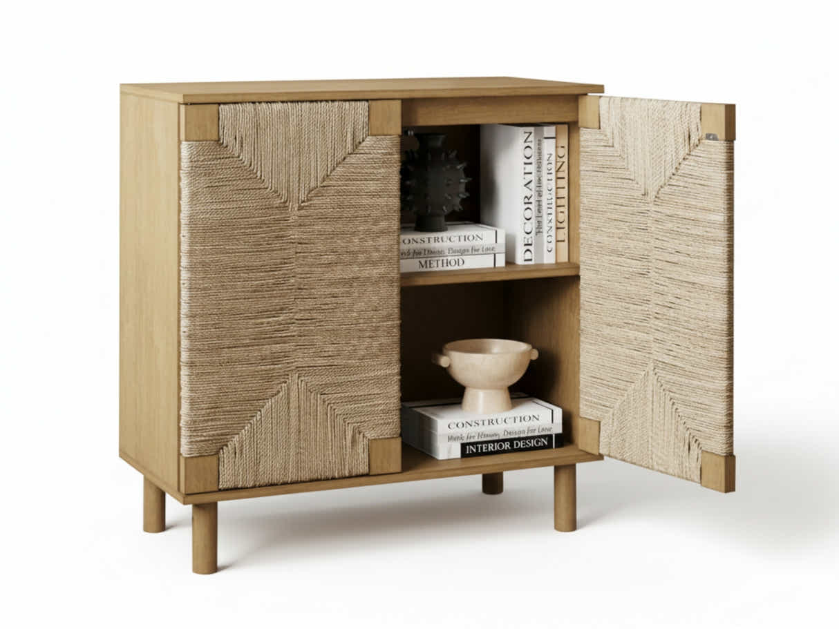Natus Braided 2-Door Cabinet - 80 cm