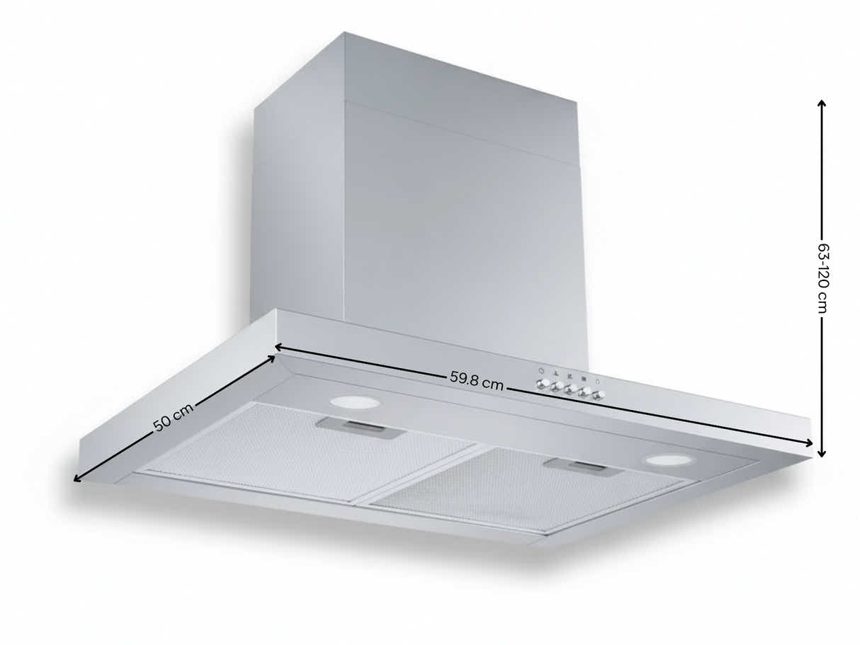 Midea 60 cm T-Shape Rangehood Silver