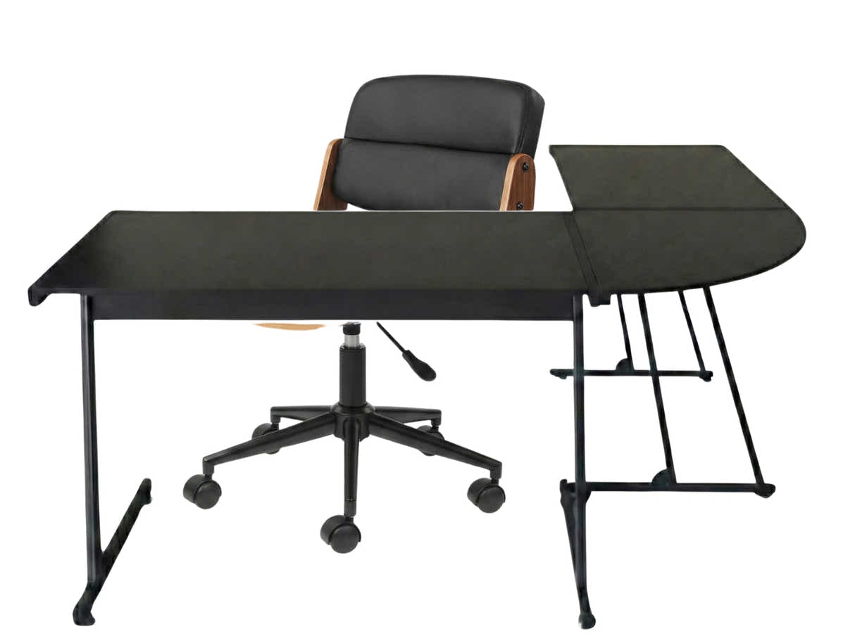 Corner Desk & Rocket Wooden Executive Office Chair