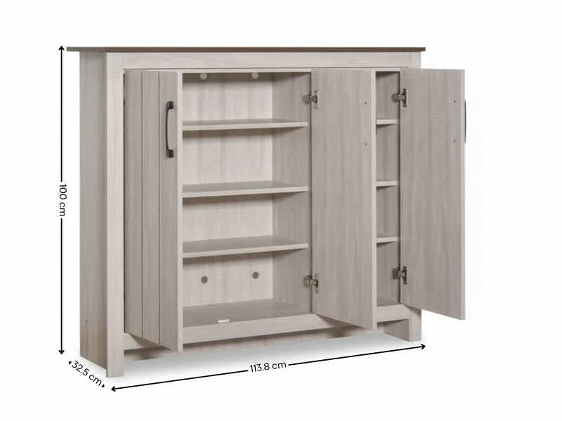 Lennart 3-Door Shoe Cabinet